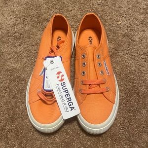 Women’s SUPERGA orange shoes size 7.5 never been worn